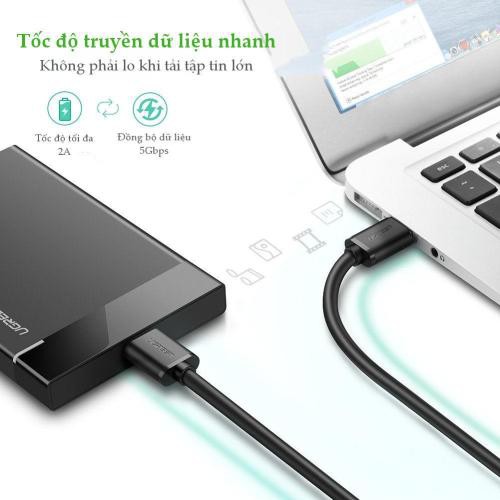 Dây cáp USB 3.0 UGREEN 10843 đực sang micro USB3.0 đực mạ vàng