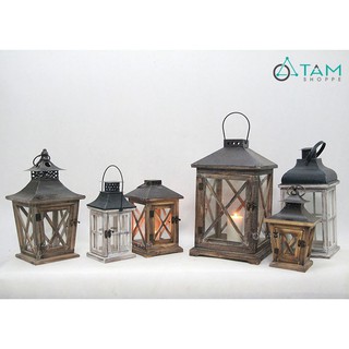 Đèn nến nhà gỗ cổ điển số 24 TAN