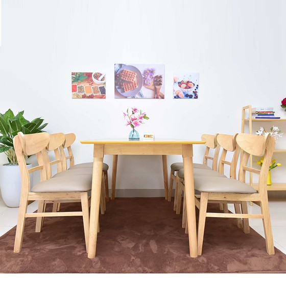 Bàn Ăn Bàn Cafe Gỗ Mango 1m2