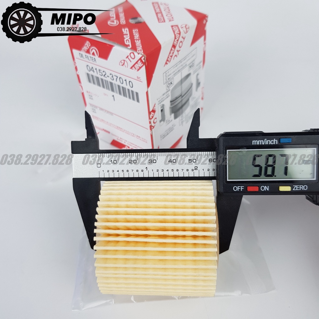 Lọc nhớt (lọc dầu) động cơ xe Toyota Corolla Altis, Scion, Matrix, Prius (Mã: 0415237010 / 04152YZZA6)