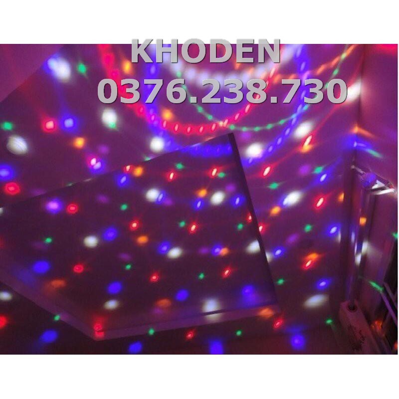 Đèn LED sân khấu bar vũ trường chớp 7 màu, hiệu ứng nhấp nháy xoay theo nhạc có remote điều khiển