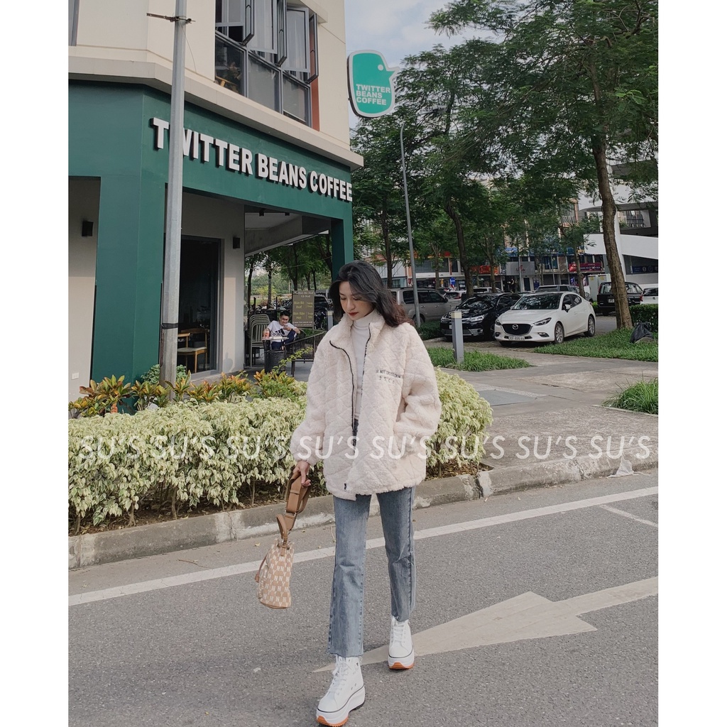 Áo khoác lông cổ 5p thêu chữ A2102 SUSTORE | BigBuy360 - bigbuy360.vn
