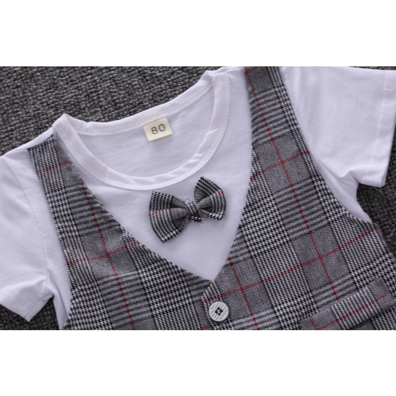 Set Đồ Mùa Hè Gồm Áo Ba Lỗ Và Quần Ngắn Phong Cách Anh Quốc Thời Trang Mùa Hè Mới Cho Bé Trai 0-5 Tuổi