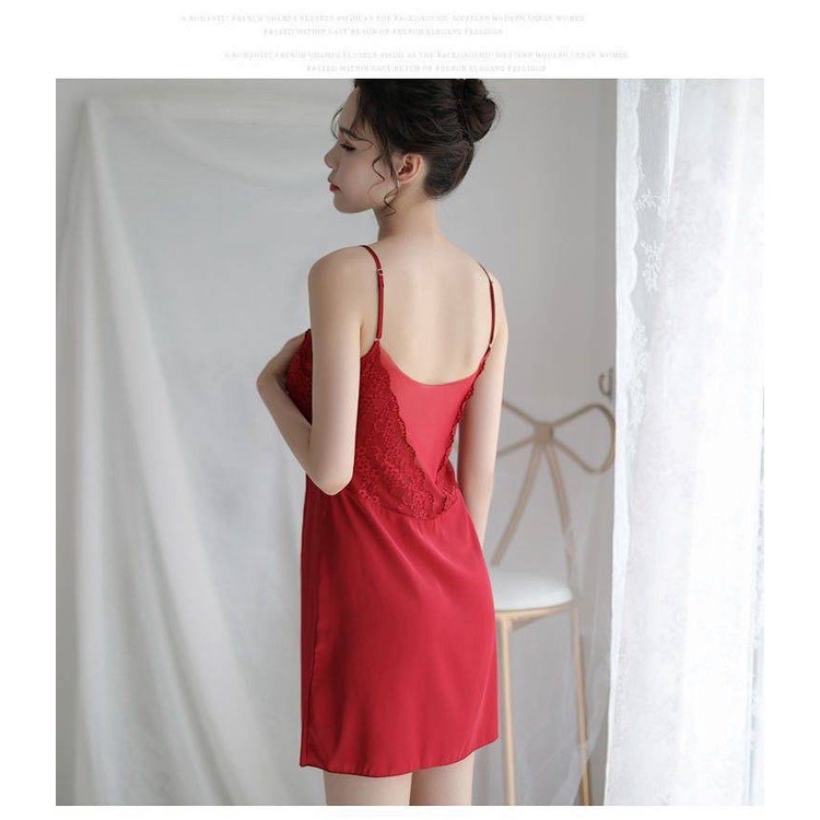 đồ ngủ Hai Dây Cổ Chữ V Phối Ren Thời Trang Mùa Hè Quyến Rũ Cho Nữ | BigBuy360 - bigbuy360.vn