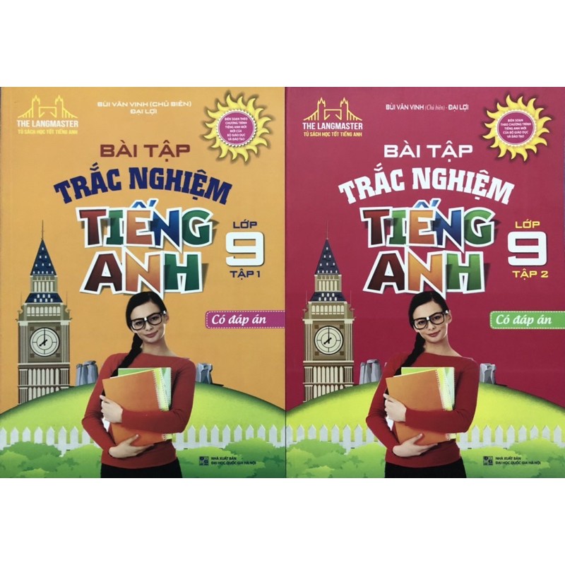 Sách - Bài tập trắc nghiệm tiếng anh lớp 9 (Combo 2 tập)