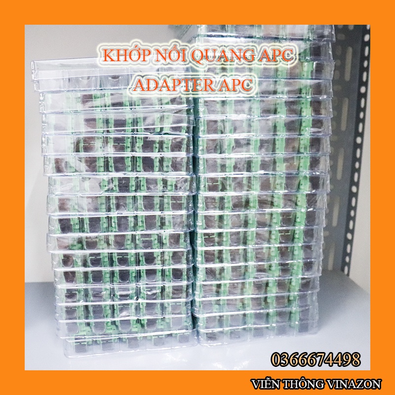 100 Khớp Nối Đầu Sợi Quang Coupler SC-SC APC Đơn