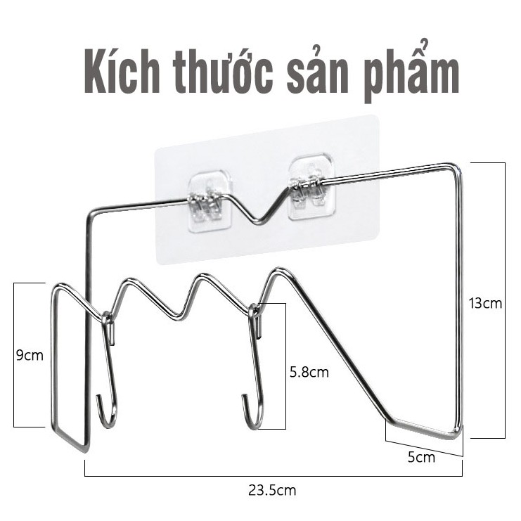 Kệ treo thớt, Giá đỡ nắp nồi, Kệ để nắp nồi inox 304 dán tường siêu chắc