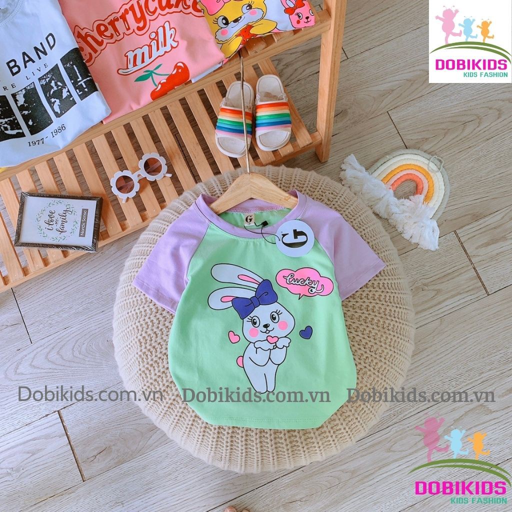 Áo thun bé gái tay phối 100% cotton SG chuẩn mềm mịn đẹp cho bé 10-30kg