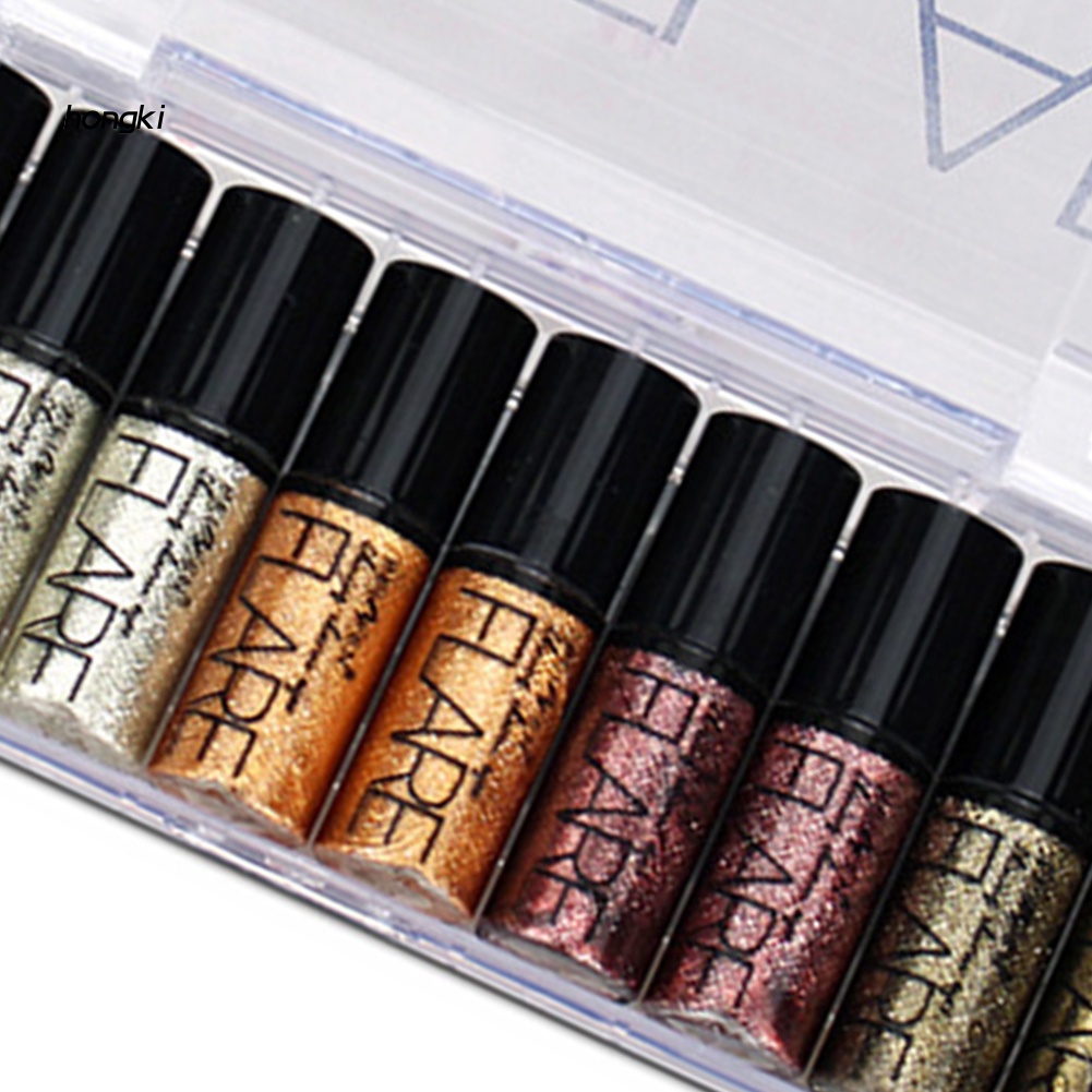 Set 10 bút kẻ mắt dạng lỏng màu ánh kim lấp lánh chống thấm nước lâu trôi
 | BigBuy360 - bigbuy360.vn