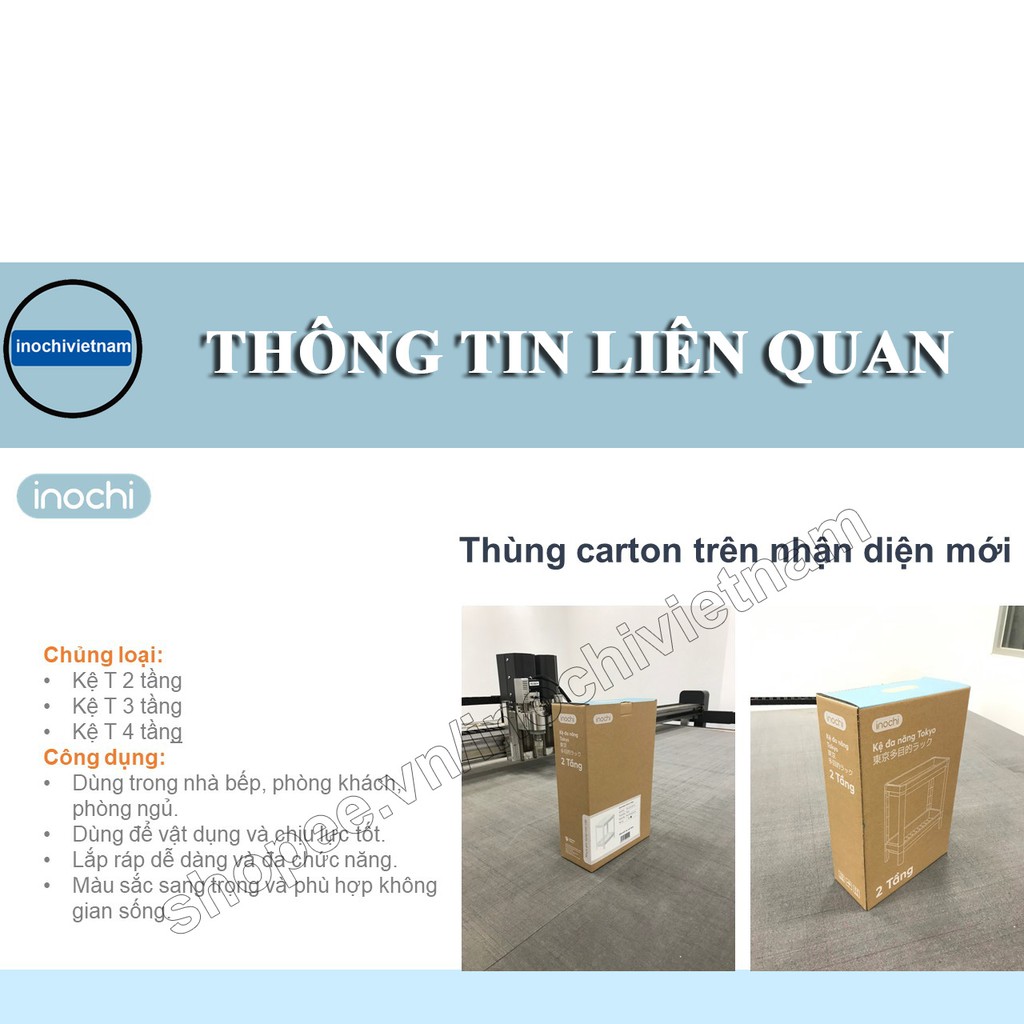 Kệ di động ☁SALE☁ kệ đa năng 4 tầng di động dùng cho nhà tắm phòng khách phòng ngủ phòng bếp phòng ăn INOCHI