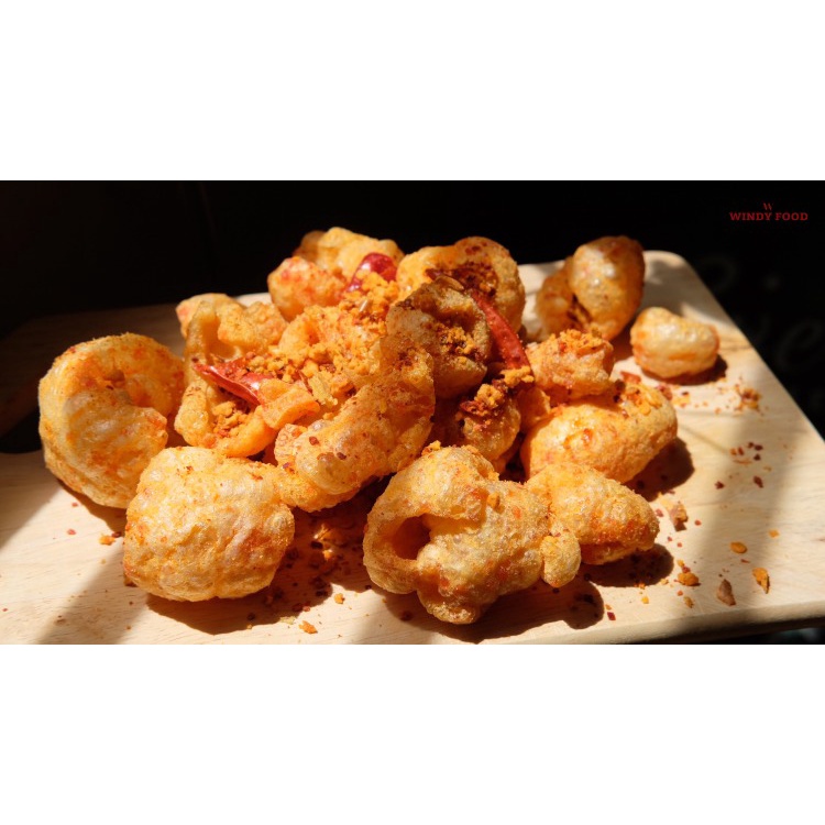 Da heo chiên giòn cháy tỏi ớt rụm rụm thơm ngon - hũ 150g