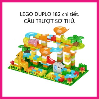 Bộ đồ chơi xếp hình size Duplo Cầu Trượt 182 chi tiết nhiều màu sắc cho bé thoả sức sáng tạo