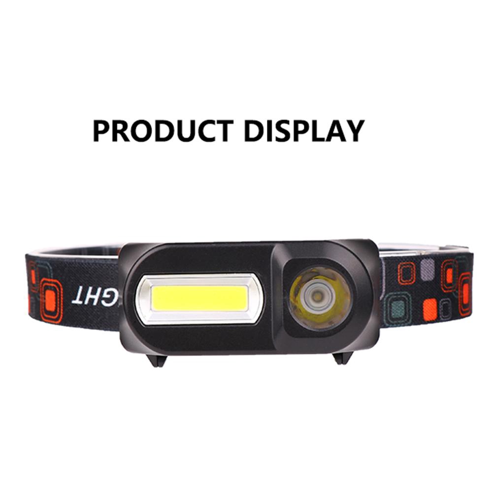 Head Lamp Waterproof White Led Black Flashlight Headlight Headlamp Torch
