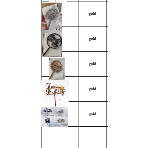 10 thẻ cắm mica trang trí bánh