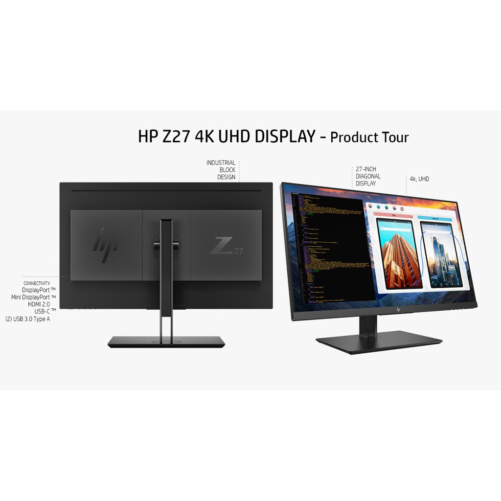 Màn hình HP Z27 27inch 4K UHD Display (2TB68A4)