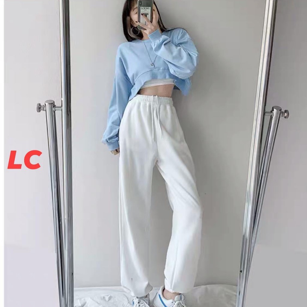 [Mã FAMAYWA giảm 10K đơn 50K] Quần nỉ bo chun in hình trái tim / Quần jogger ống rộng in hình trái tim | BigBuy360 - bigbuy360.vn