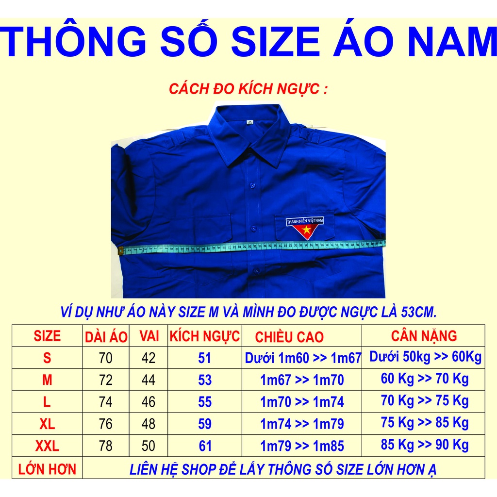 Áo đoàn, áo đoàn thanh niên Nam Nữ - Logo thêu - Vải Kate, bền màu cao | BigBuy360 - bigbuy360.vn