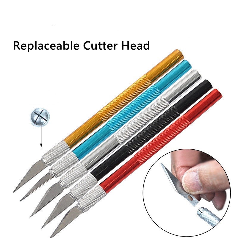 Dao Cắt Giấy Bằng Kim Loại Có Thể Thay Thế Màu Sắc