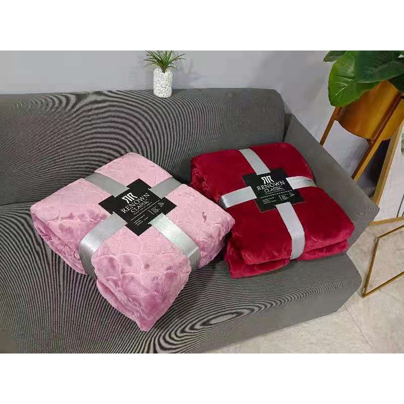[LÔNG THỎ THẬT 100%] Chăn Renown lông thỏ vảy rồng hàng nhập cao cấp - Đầy đủ túi hộp tem tag làm quà biếu
