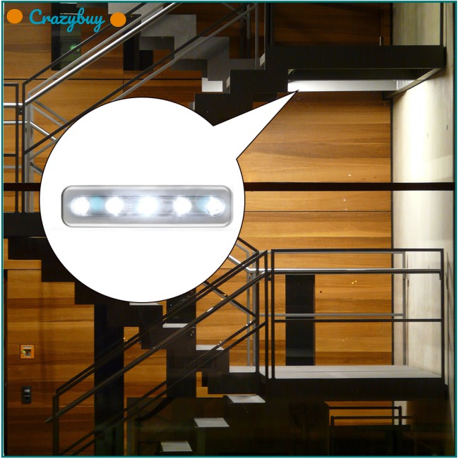 Thanh đèn LED 5 bóng hoạt động bằng pin dùng để trang trí nhà cửa tiện lợi