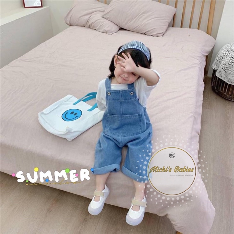 Set yếm bò kèm áo dời siêu xinh cho bé (HM)