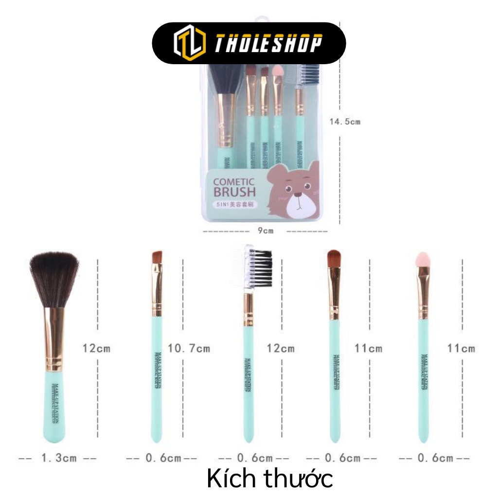 Bộ Cọ Trang Điểm - Combo 5 Món Cọ Makeup, Trang Điểm Cá Nhân Nhỏ Gọn 8691