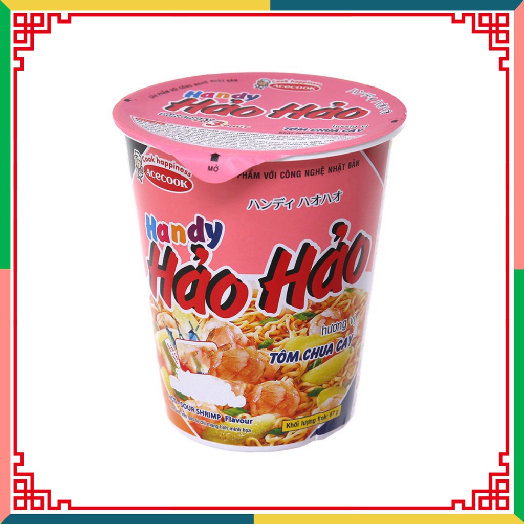 HOT LIKE Thùng 24 ly mì hảo hảo handy vị tôm sâu cay Acecook