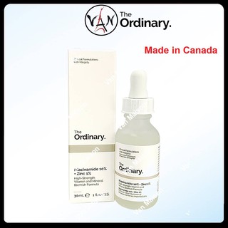 [ Ordinary phiên bản Canada] Tinh chất giảm mụn,se khít lỗ chân lông, sáng da the ordinary niacinamide 10%+ zinc 1% 30ml