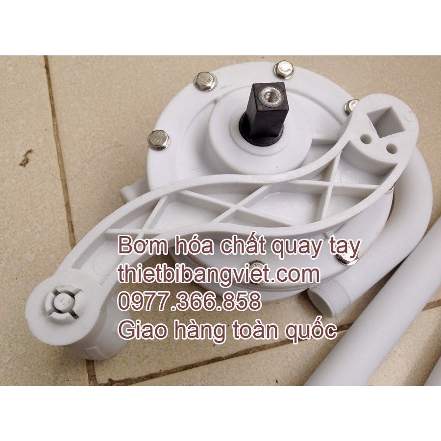 Dụng Cụ Bơm Hóa Chất Quay Tay Chất Liệu Nhựa PP Four Leaf CH8016P, Bơm Chất Lỏng Từ Thùng Phi- Thiết Bị Bằng Việt