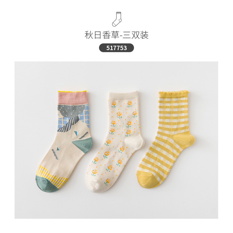 Vớ tất nữ thêu hoa Hàn Quốc TN112 rẻ