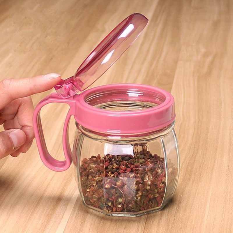 Set bộ 5 lọ thủy tinh đựng gia vị có tay cầm