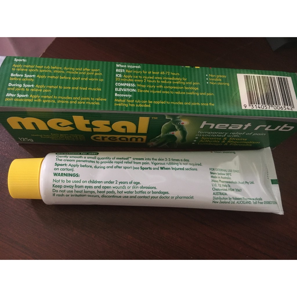 Dầu Xoa Bóp Metsal Heat Rub Cream 125g-Xách tay Úc | BigBuy360 - bigbuy360.vn