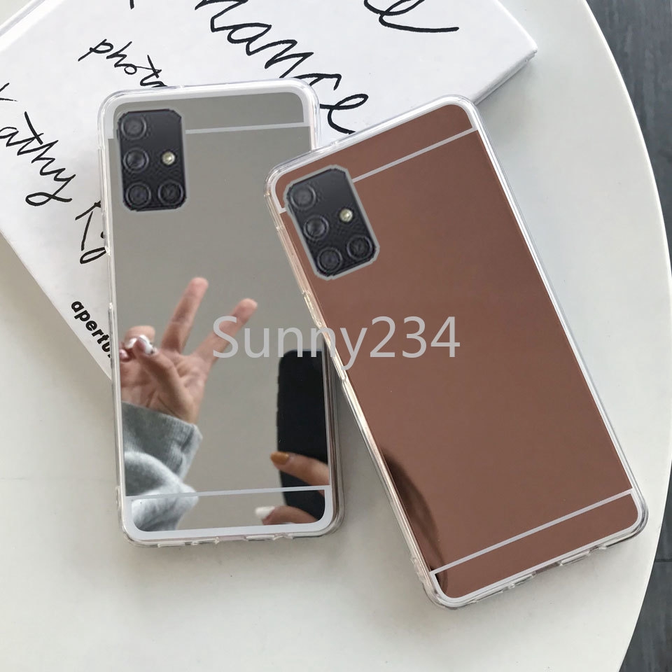 Ốp điện thoại tráng gương thời trang cho Samsung A21S A70 A70S A51 A71 A32 A52 A72 M10 M20 M30