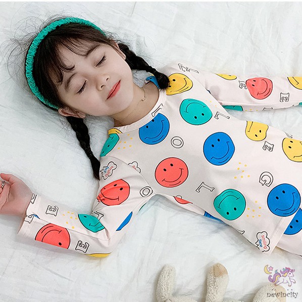 Bộ Pijama Cotton In Họa Tiết Hoạt Hình Dễ Thương Cho Bé