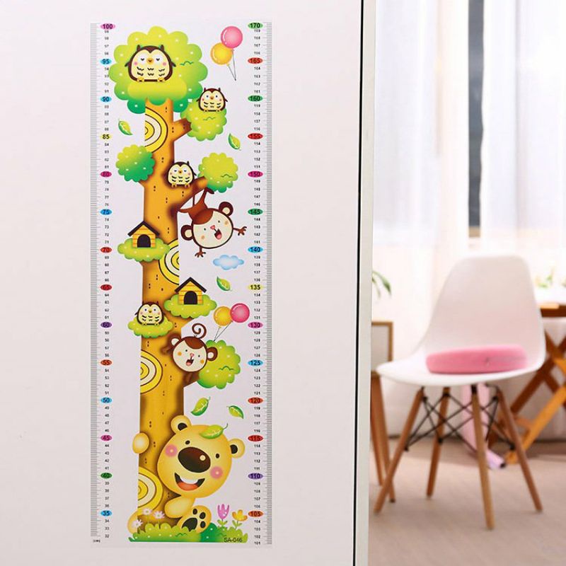 Decal đo chiều cao, kiểm tra thị lực cho bé