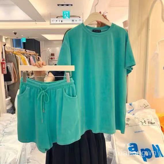 Bộ Đồ Thể Thao Hai Món Tay Ngắn Dáng Rộng Phong Cách Hàn Quốc Thời Trang Mùa Hè Cho Nữ Sr-Studio Dongguk2021 | BigBuy360 - bigbuy360.vn