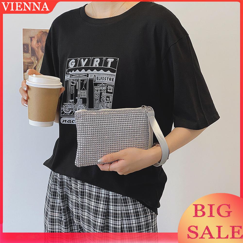 Ví cầm tay đính đá lấp lánh thời trang sang trọng dành cho nữ