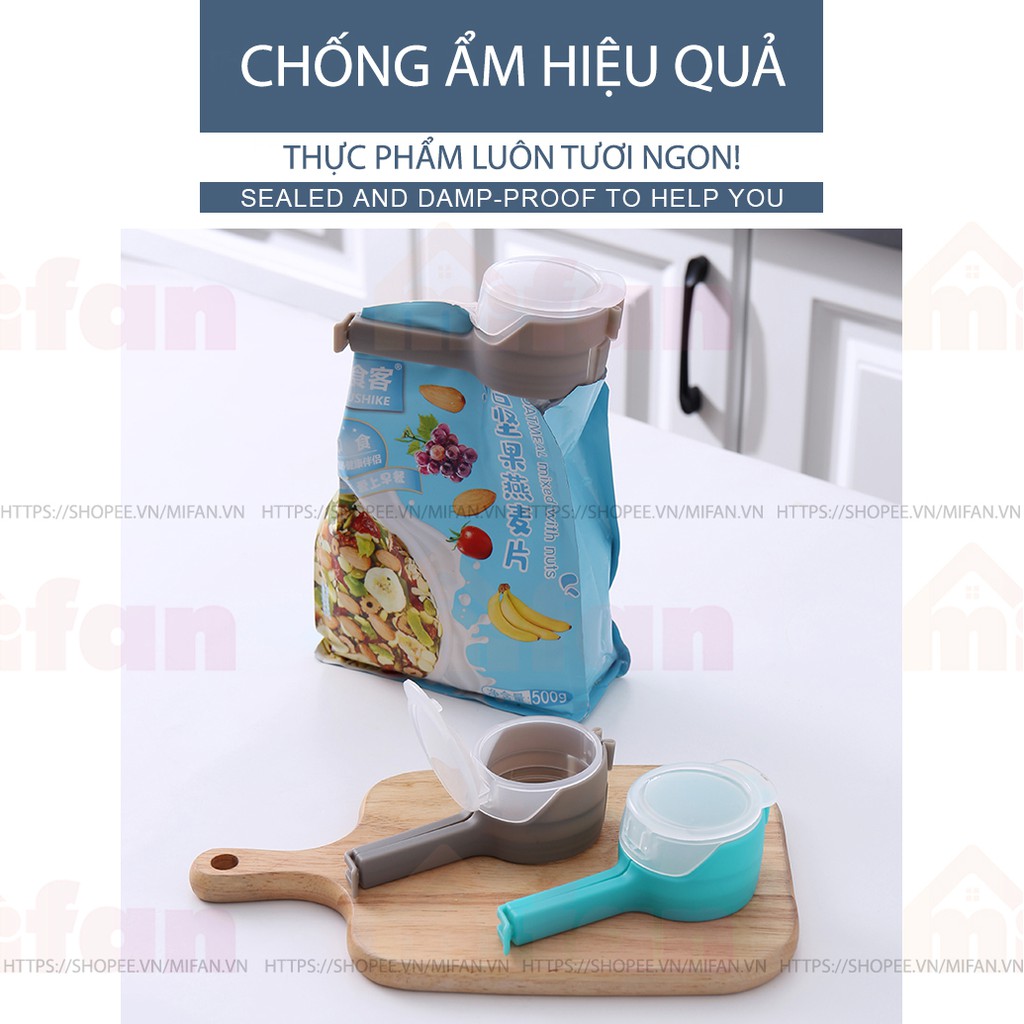 Nắp Kẹp Miệng Túi Thực Phẩm Mifan - Nắp Mở Tiện Lợi, Chống Ẩm, Chống Mốc, Bảo Quản Đồ Ăn, Đường, Sữa, Snack - Siêu Bền