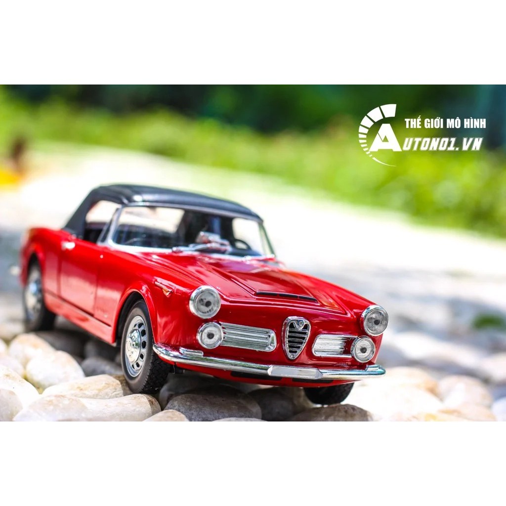 MÔ HIÌNH XE ALFA ROMEO SPIDER 1960 RED 1:24 WELLY 7023