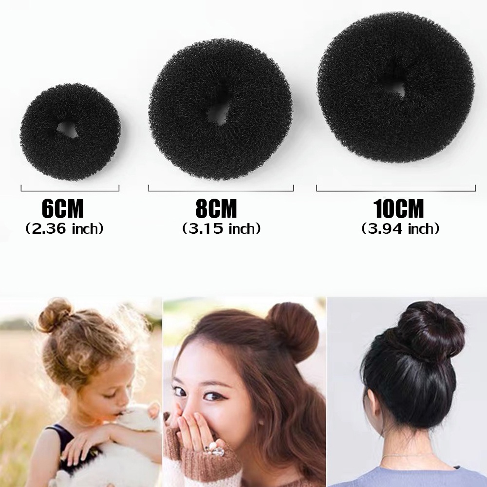 Búi Tóc Giả Màu Đen / Be / Cà Phê Cho Nữ