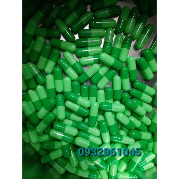 1000 vỏ nang rổng màu đỏ - trắng, size số 0, viên con nhộng rổng