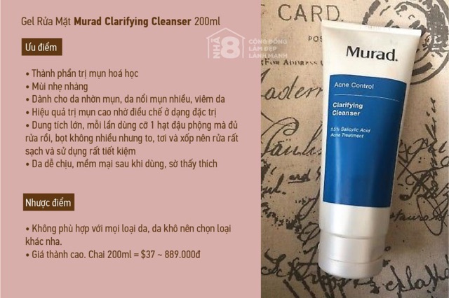 💙 Sữa rửa mặt dành cho da mụn Murad Clarifying Cleanser | BigBuy360 - bigbuy360.vn