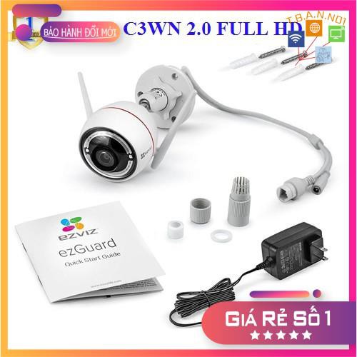 Camera Wifi gắn ngoài trời tích hợp báo động EZVIZ_CS-CV310 (C3W) (1080P) - Hàng chính hãng kèm thẻ nhớ