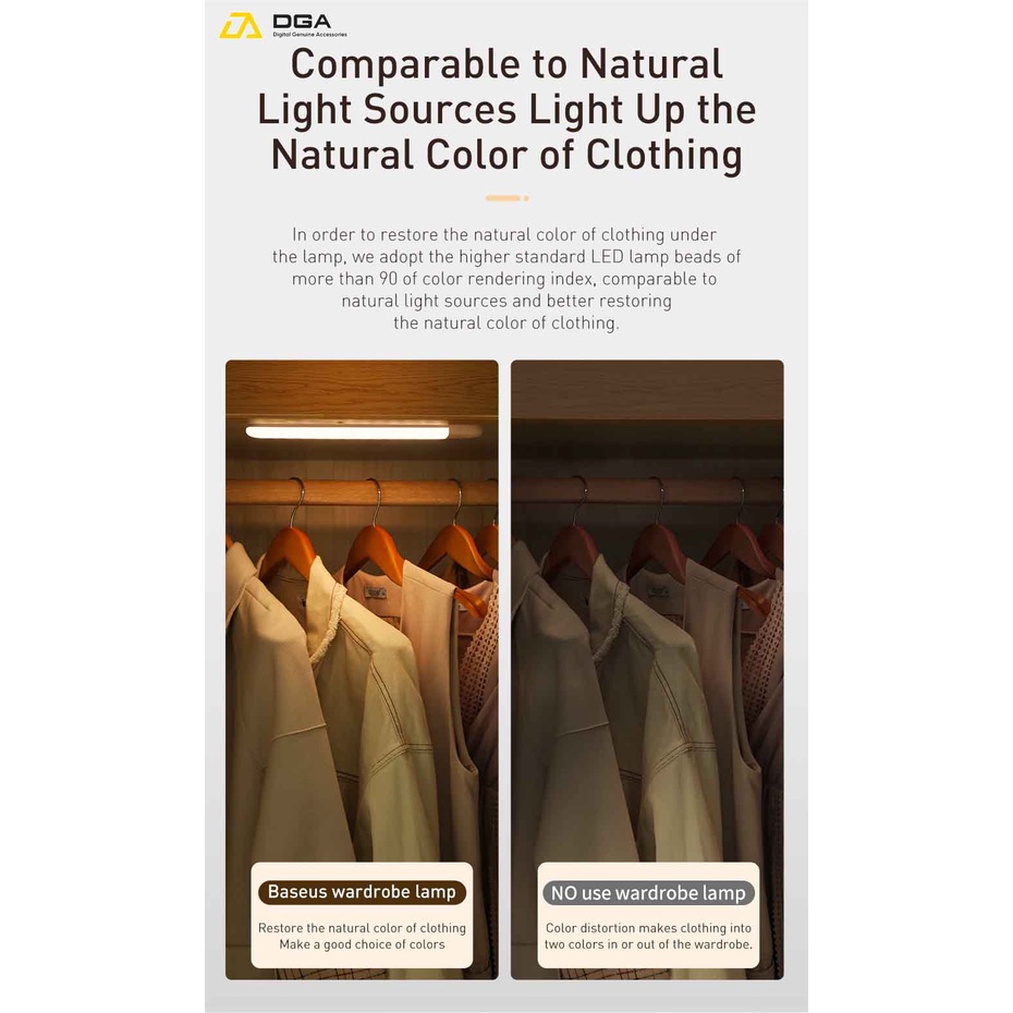 Đèn cảm ứng chuyển động thông minh Baseus Sunshine Series – WARDROBE Edition