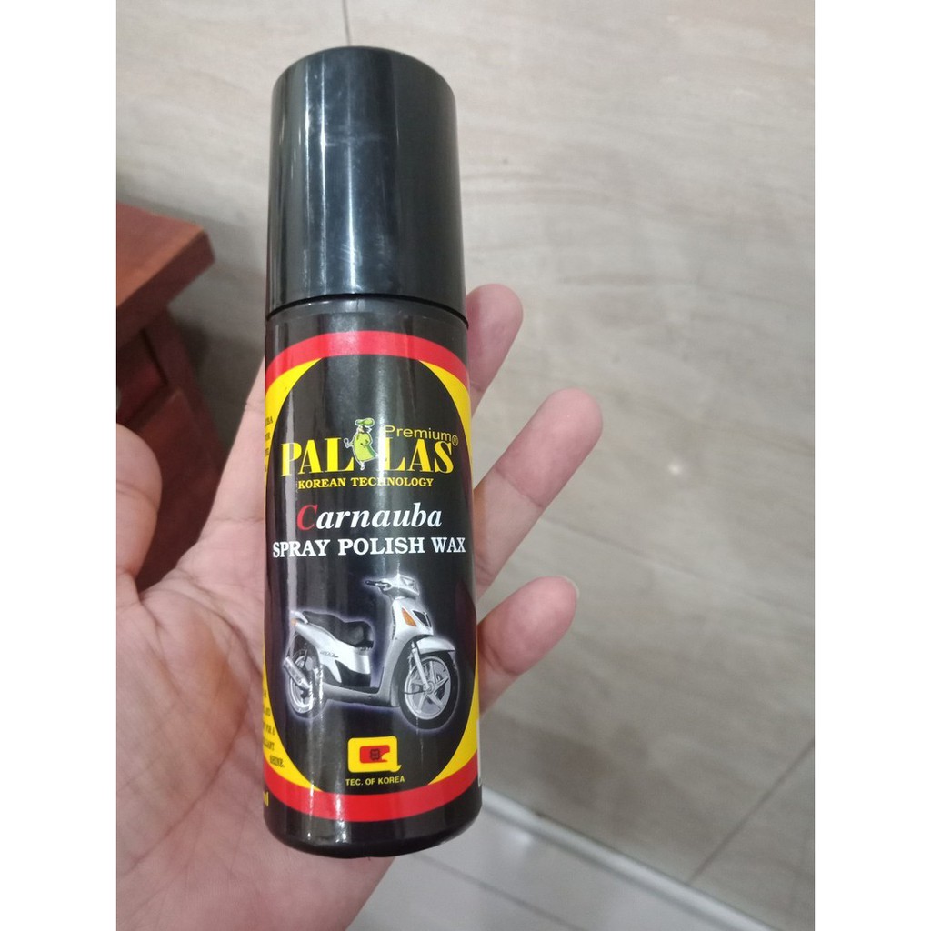 Chai xịt dưỡng bóng sơn xe máy Pallas Polish Wax 120ml