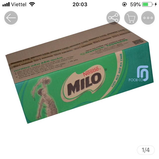 Milo pha sẵn 180ml