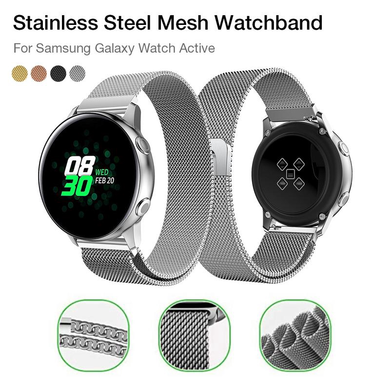 Xumu Universal Replacement Bracelet For Huawei GT Samsung Galaxy Watch 4 3 Active 1 2 40mm 42mm Milanese Metal Magnetic Strap 41mm 45mm Watch 4 Classic 44mm 46mm