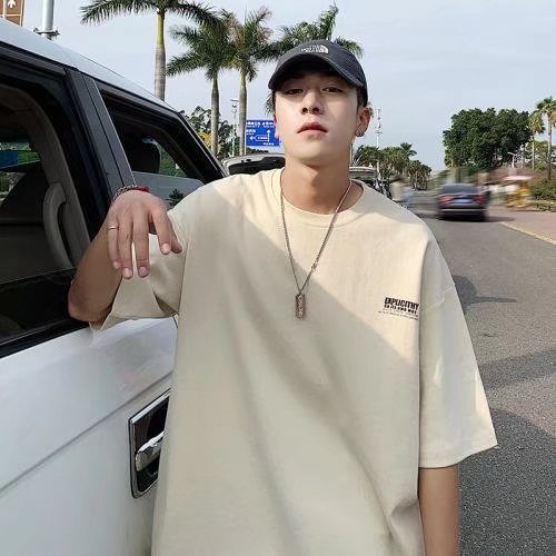 Áo Thun Tay Ngắn Dáng Rộng In Hình Phong Cách Hip hop Thời Trang Mùa Hè Cá Tính Cho Nam