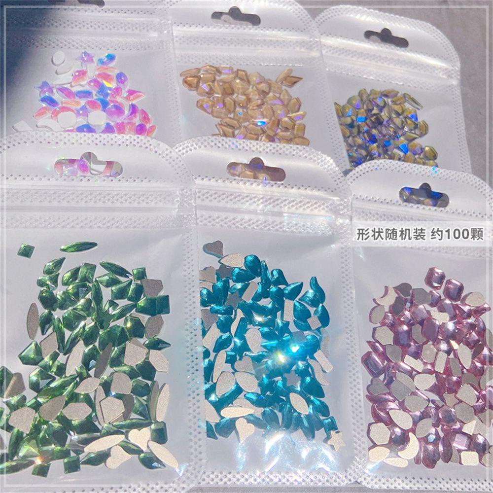 Set 100 Hạt Kim Cương 3D Hỗn Hợp Trang Trí Móng Tay Nghệ Thuật