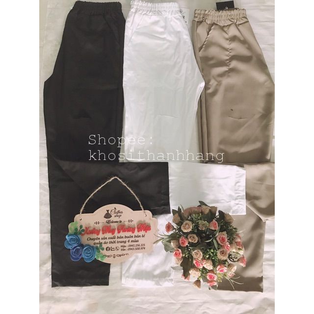 Quần kaki rách gối ống suông